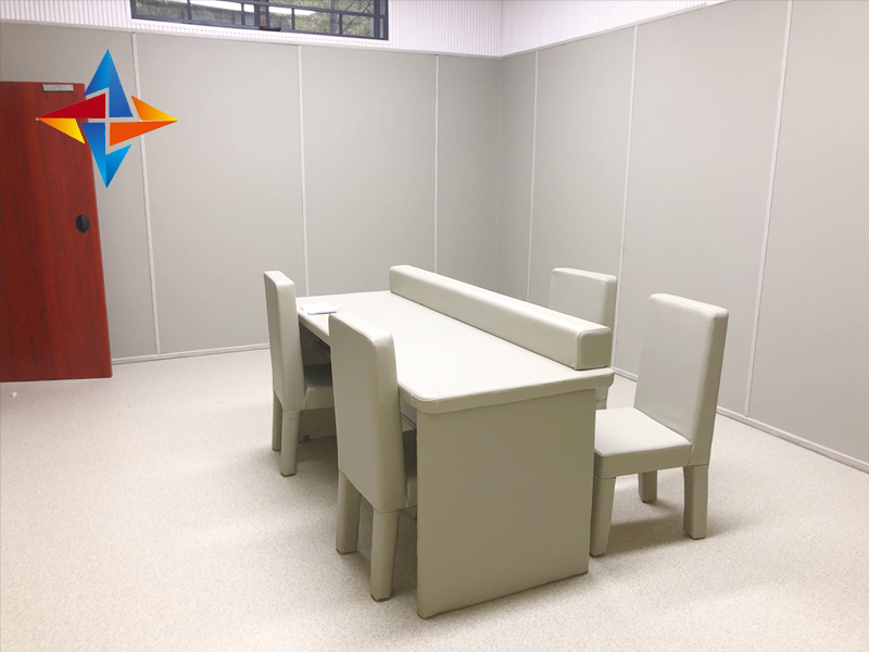辦案區(qū)防撞桌椅，紀(jì)委談話室防撞桌椅，審訊室桌椅