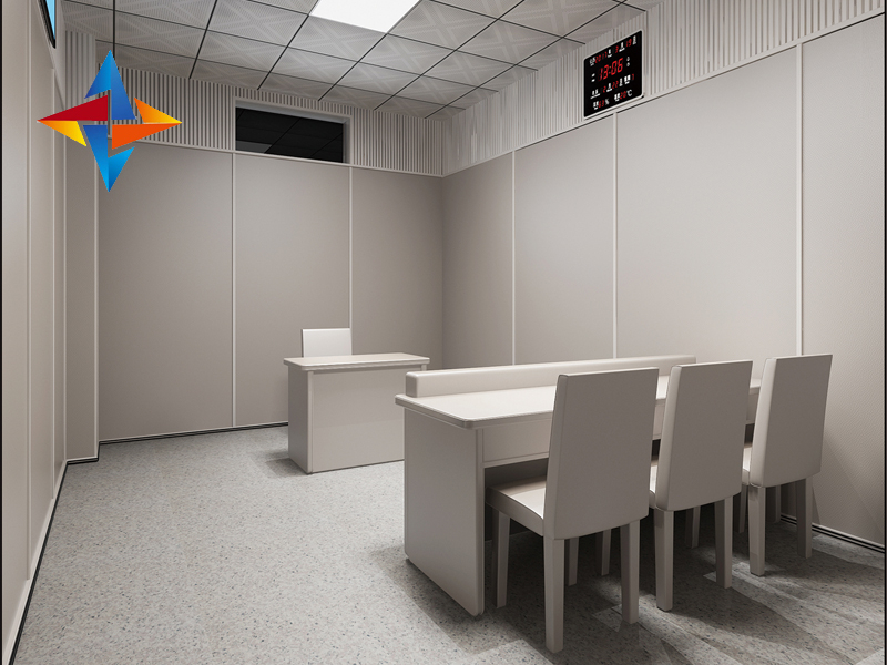 談話(huà)室防撞軟包+防撞軟包桌椅+防撞衛(wèi)浴、馬桶、硅膠洗手臺(tái)、蹲便器